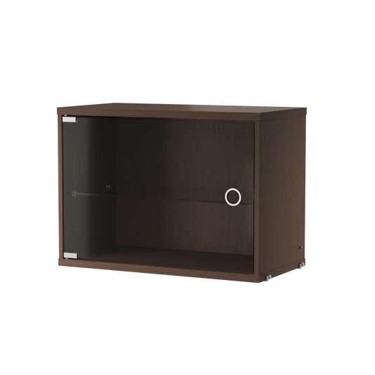 Display cabinet with swing glass door - W58 x D30 x H42, Dark oak - image 2