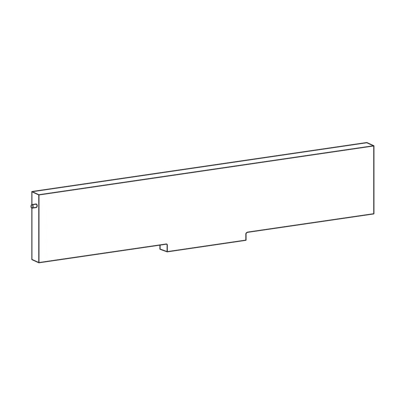 Back bar for media shelf - W58 x H10, White - image 3