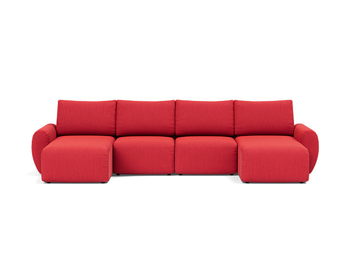 Norum Sofa Bed U-shape With Curve Arms - variant image