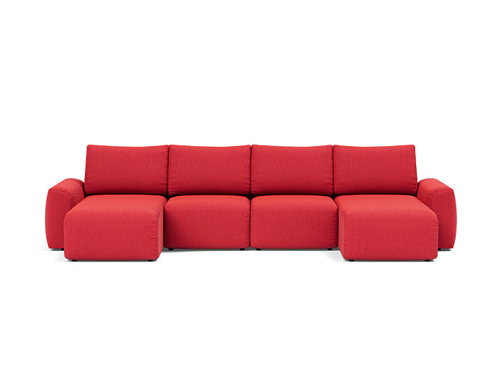 Norum Sofa Bed U-shape With Chunky Arms - variant image