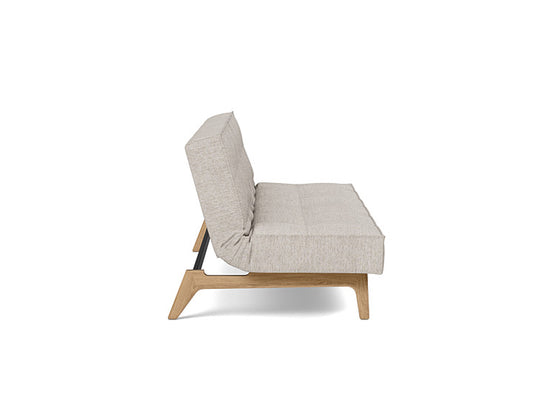 Splitback Eik Sofa Bed Oak - angle 2