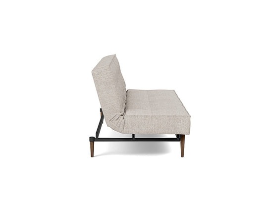 Splitback Styletto Sofa Bed Dark Wood - angle 2