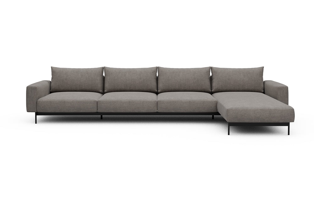 Arthon Modular Sofa - D3 - 395 x 185 cm - 3 Seater + Chaise - 418 Esina Truffle