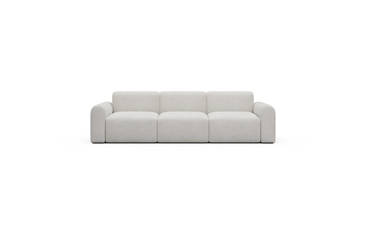 Rund Casual Modular Sofa - Configurations 1 - A3L - 266 x 97 cm - 3 Seater - 574 Vivus Dusty Off White