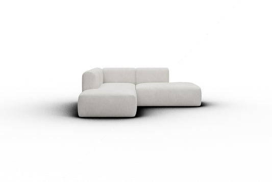 Rund Casual Modular Sofa - Configurations 1 - F1H - 224 x 224 cm - Open-end + 1 Seater + Open-end - 574 Vivus Dusty Off White