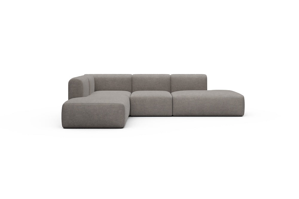 Rund Casual Modular Sofa - Configurations 1 - F3H - 296 x 224 cm - Open-end + 2 Seater + Open-end - 418 Esina Truffle