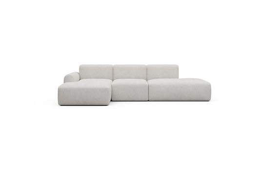Rund Casual Modular Sofa - Configurations 2 - K1L - 296 x 152 cm - Chaise + 1 Seater + Open-end - 574 Vivus Dusty Off White