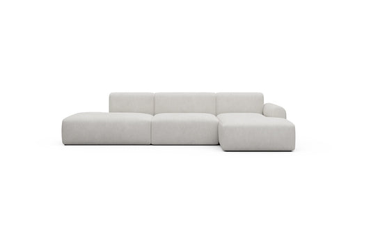 Rund Casual Modular Sofa - Configurations 2 - K4L - 319 x 152 cm - Open-end + 1,5 Seater + Chaise - 574 Vivus Dusty Off White