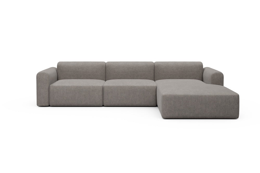Rund Modular Sofa - Configurations 1 - D4L - 335 x 188 cm - 2,5 Seater + Chaise - 418 Esina Truffle