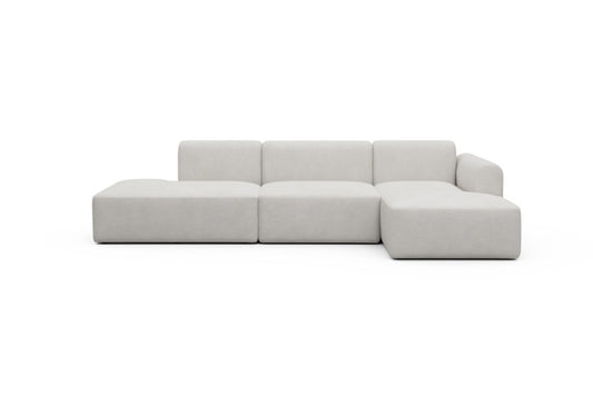 Rund Modular Sofa - Configurations 2 - K4L - 319 x 152 cm - Open-end + 1,5 Seater + Chaise - 574 Vivus Dusty Off White