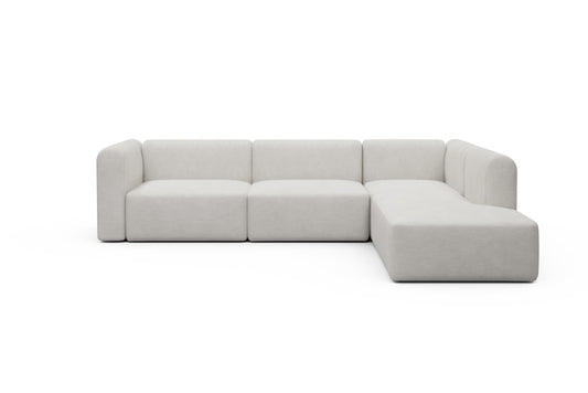 Rund Modular Sofa - Configurations 2 - N2H - 312 x 224 cm - 4 Seater + Open-end - 574 Vivus Dusty Off White