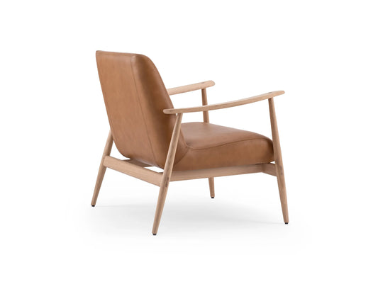 Aska Lounge Chair - Aska Lounge Chair - Dakar leather 3411 Nature Oiled Oak White Oil