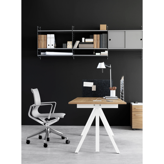 Height-adjustable work desk 120x78 White/Oak - image 2