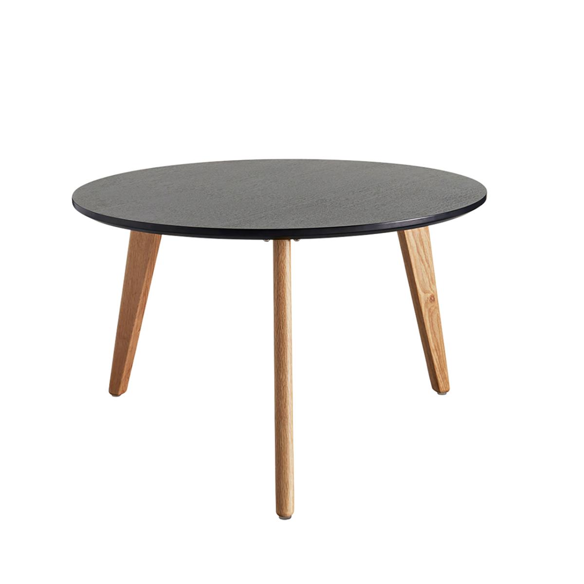 Nordic Table Ø70 Black Oak Veneer - angle 1