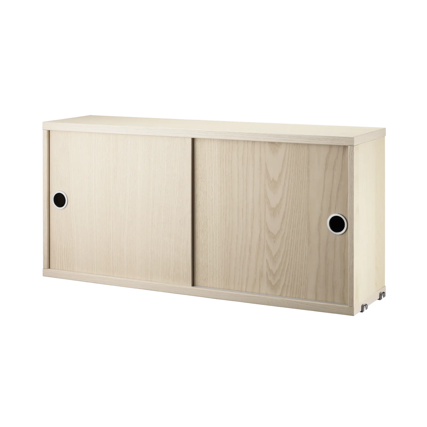 Cabinet with sliding door - W78 x D20 x H37, Ash - image 3