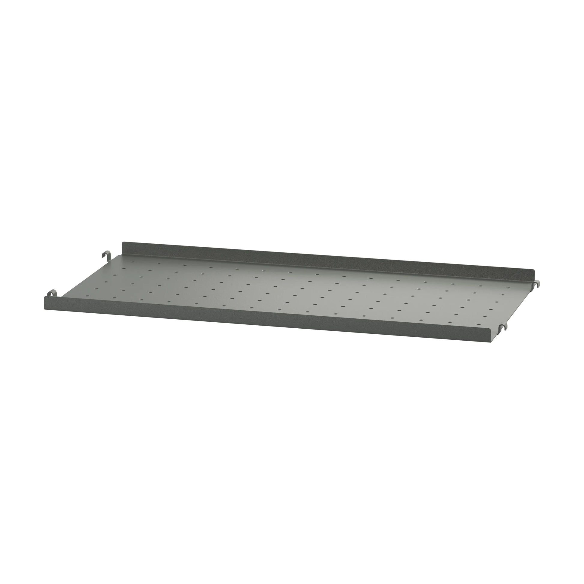 Metal shelf low edge - W58 x D30, Dark grey - image 3
