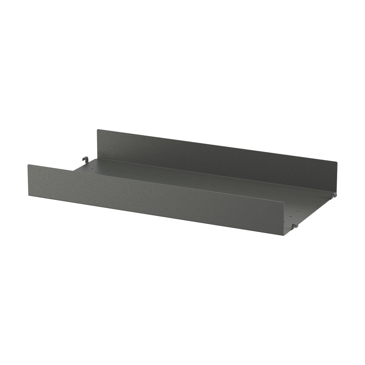 Metal shelf high edge - W58 x D30, Dark grey - image 3