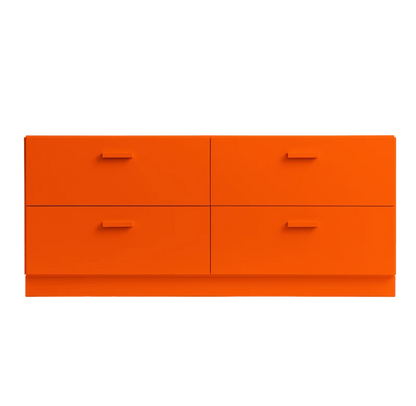 Relief Chest of drawers, low Orange
