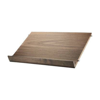 Magazine shelf solid - W58 x D30 x H15, Walnut - image 4