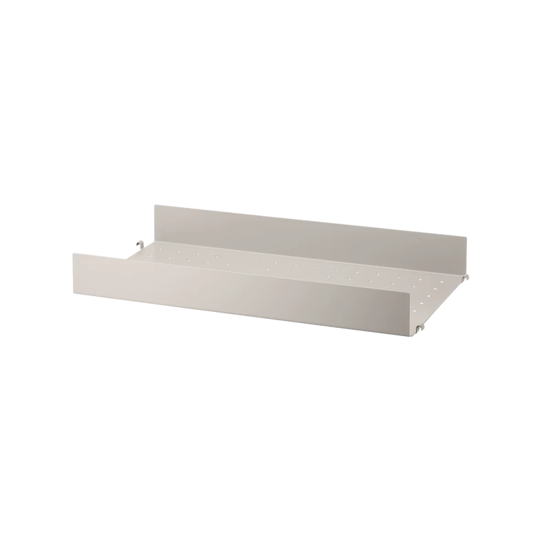 Metal shelf high edge - W58 x D30, Beige
