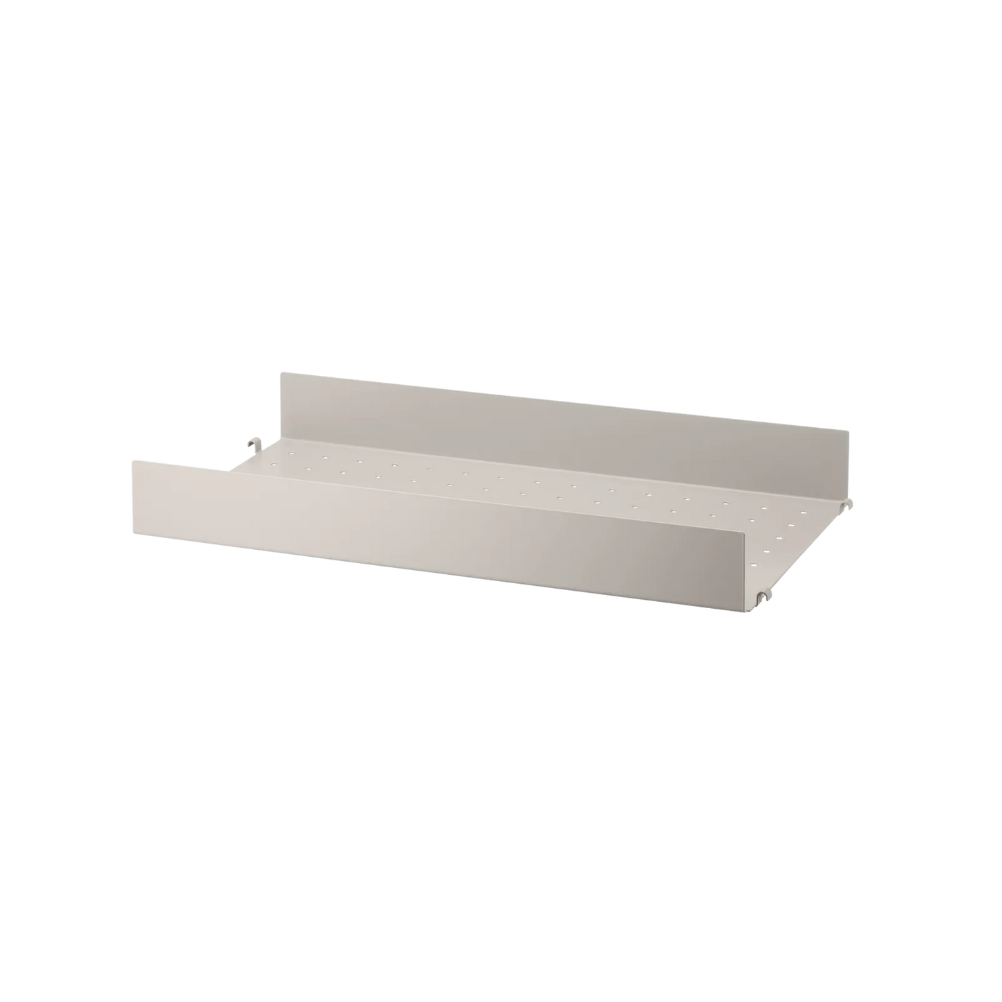Metal shelf high edge - W58 x D30, Beige - image 3