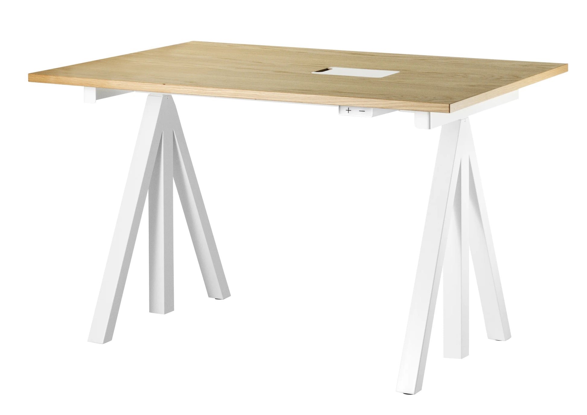 Height-adjustable work desk 120x78 White/Oak - image 3