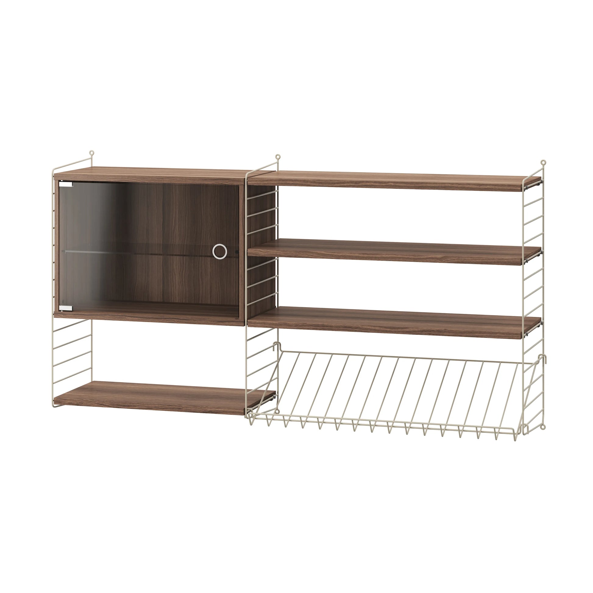 Magazine shelf metal - W78 x D30 x H15, Beige - image 2