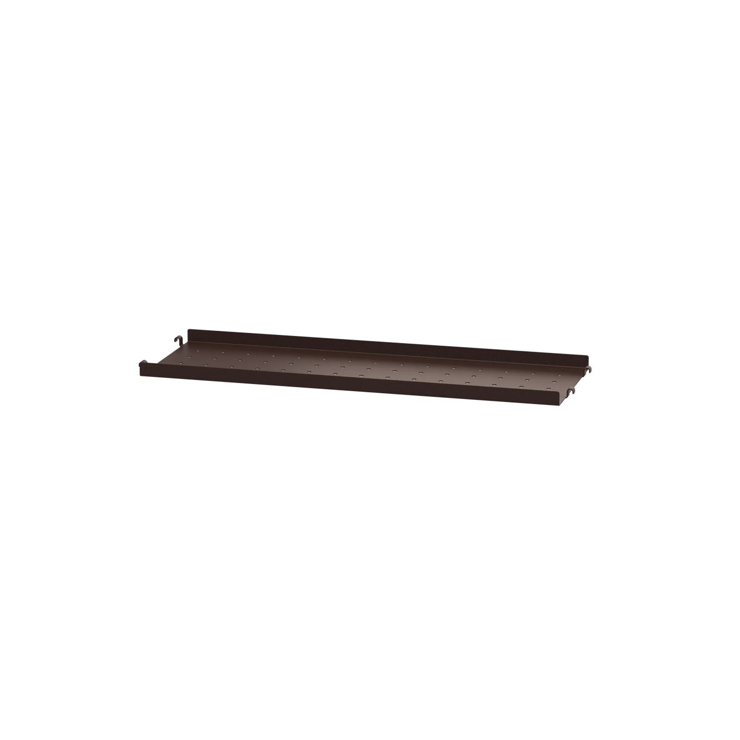 Metal shelf low edge - W58 x D20, Dark brown - image 2