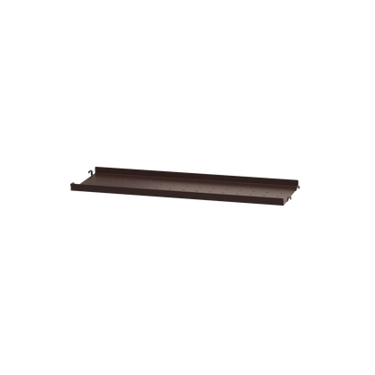 Metal shelf low edge - W58 x D20, Dark brown - image 2