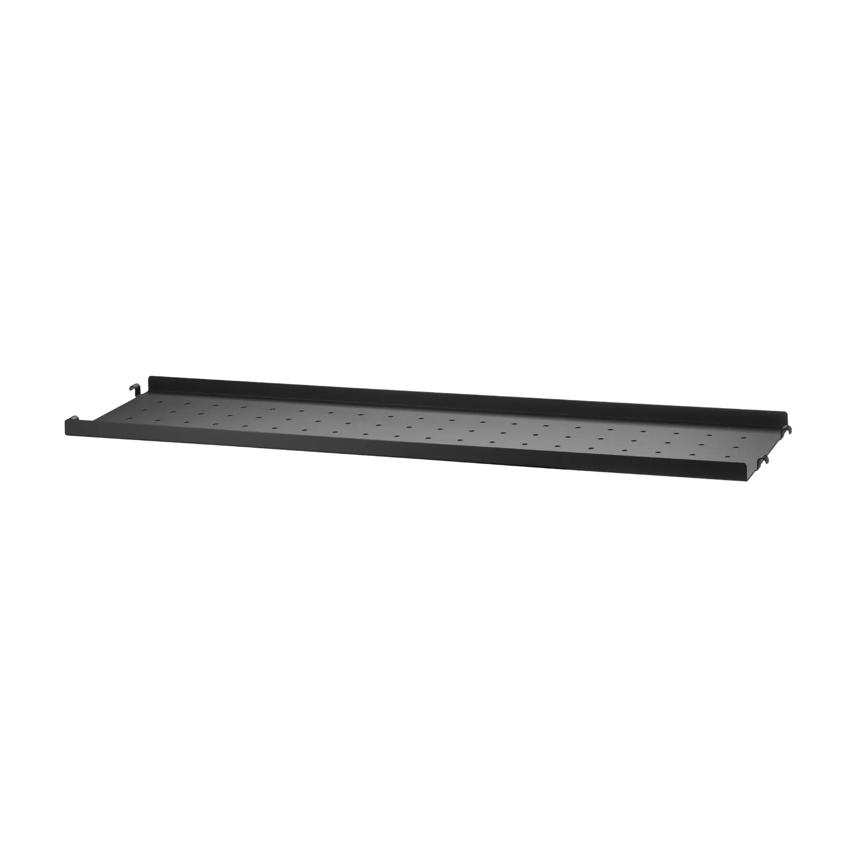 Metal shelf low edge - W78 x D20, Black - image 4