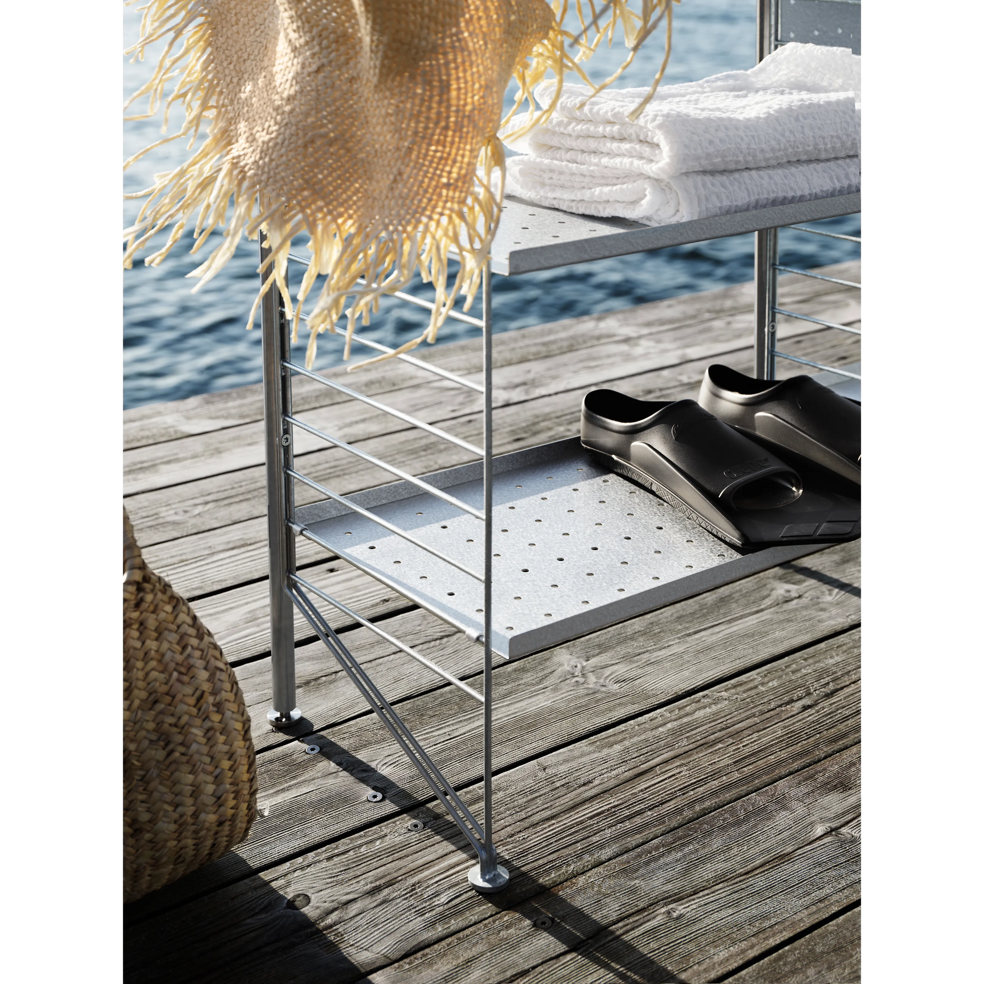 Free standing shelf – galvanized Galvanized - image 2