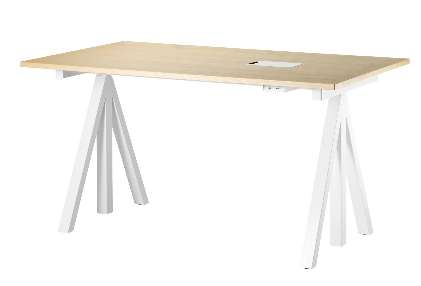 Height-adjustable work desk 140x78 White/Ash - image 3