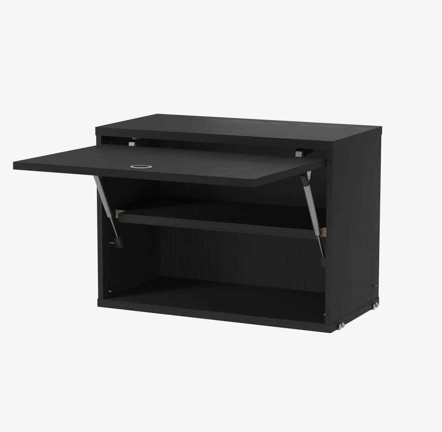 Cabinet with flip door - W58 x D30 x H42, Black stained ash - image 2