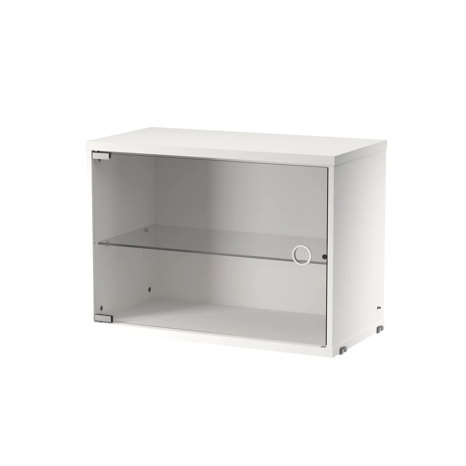 Display cabinet with swing glass door - W58 x D30 x H42, White - image 3