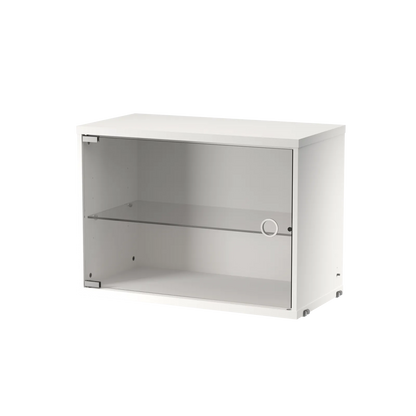 Display cabinet with swing glass door - W58 x D30 x H42, White - image 3