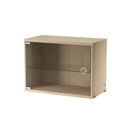 Display cabinet with swing glass door - W58 x D30 x H42, Ash - image 3