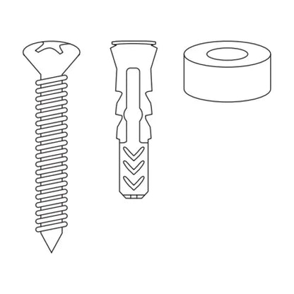 Stainless steel screws 2-pack, including spacer and plug - Spare part, 2-pack - image 3
