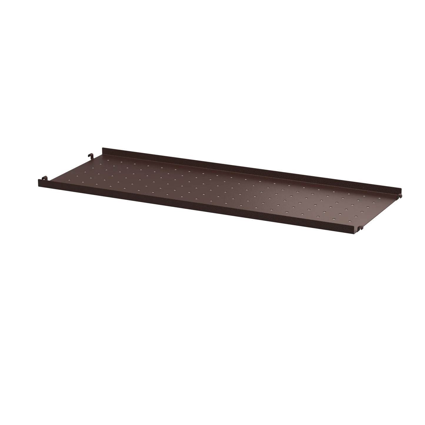 Metal shelf low edge - W78 x D30, Dark brown - image 2