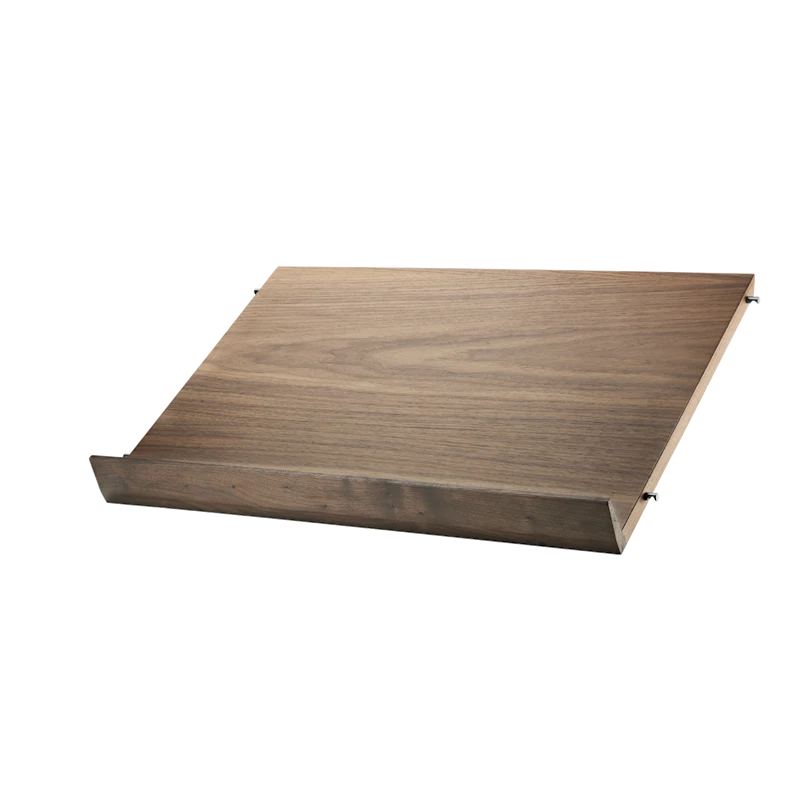 Magazine shelf solid - W58 x D30 x H15, Walnut