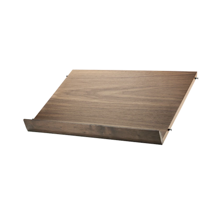 Magazine shelf solid - W58 x D30 x H15, Walnut