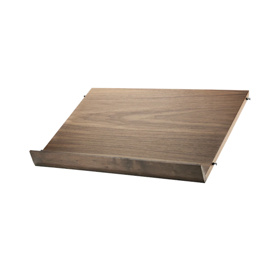Magazine shelf solid - W58 x D30 x H15, Walnut