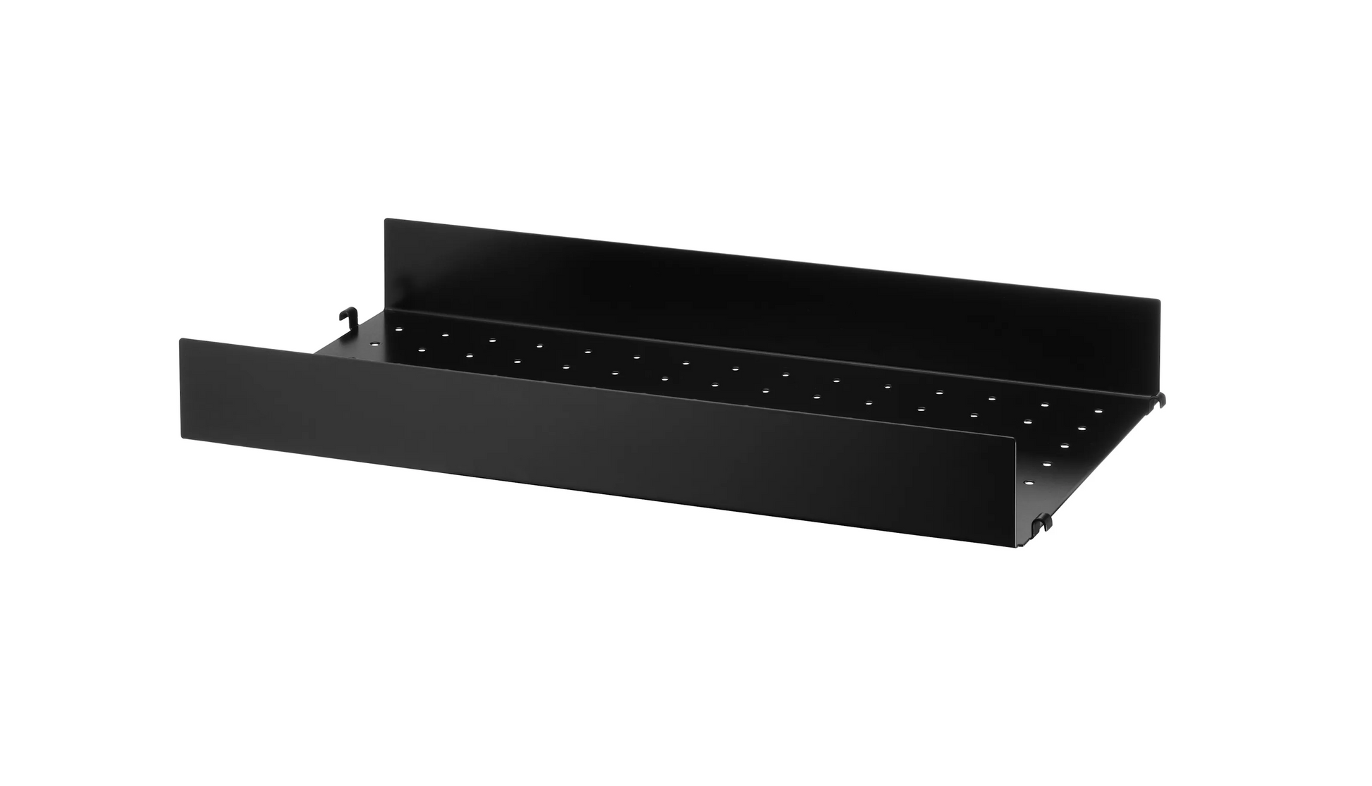 Metal shelf high edge - W58 x D30, Black - image 2