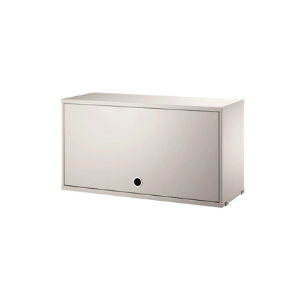Cabinet with flip door - W78 x D30 x H42, Beige