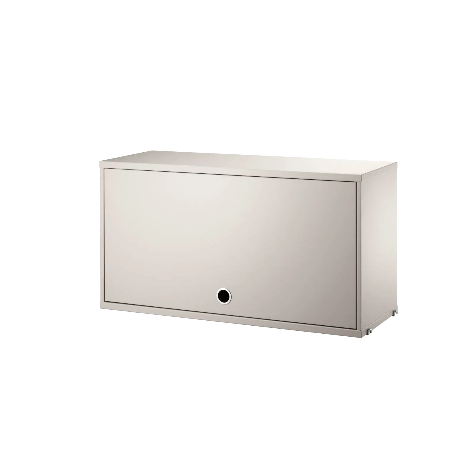 Cabinet with flip door - W78 x D30 x H42, Beige - image 3