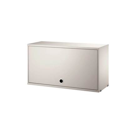 Cabinet with flip door - W78 x D30 x H42, Beige - image 3