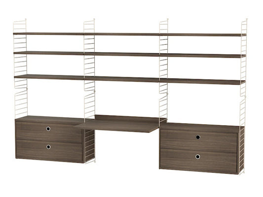 Workspace F Beige/Walnut