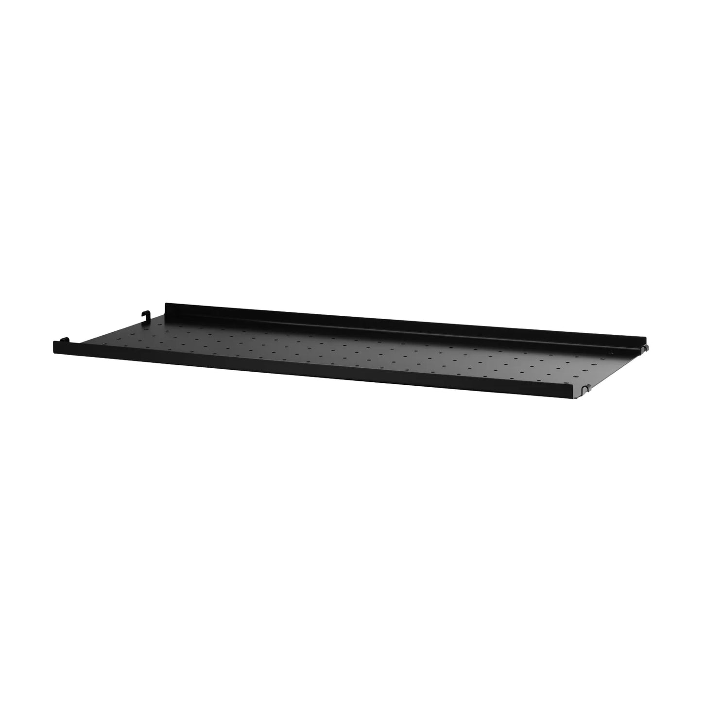 Metal shelf low edge - W78 x D30, Black - image 4