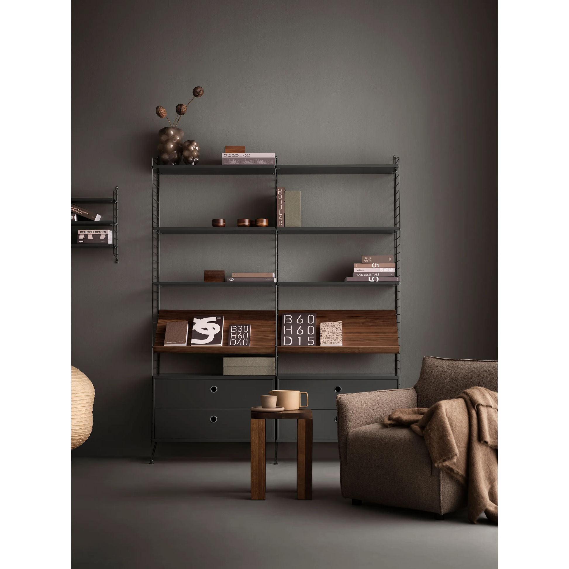 Shelf - W78 x D30, Dark grey, 3-pack - image 2