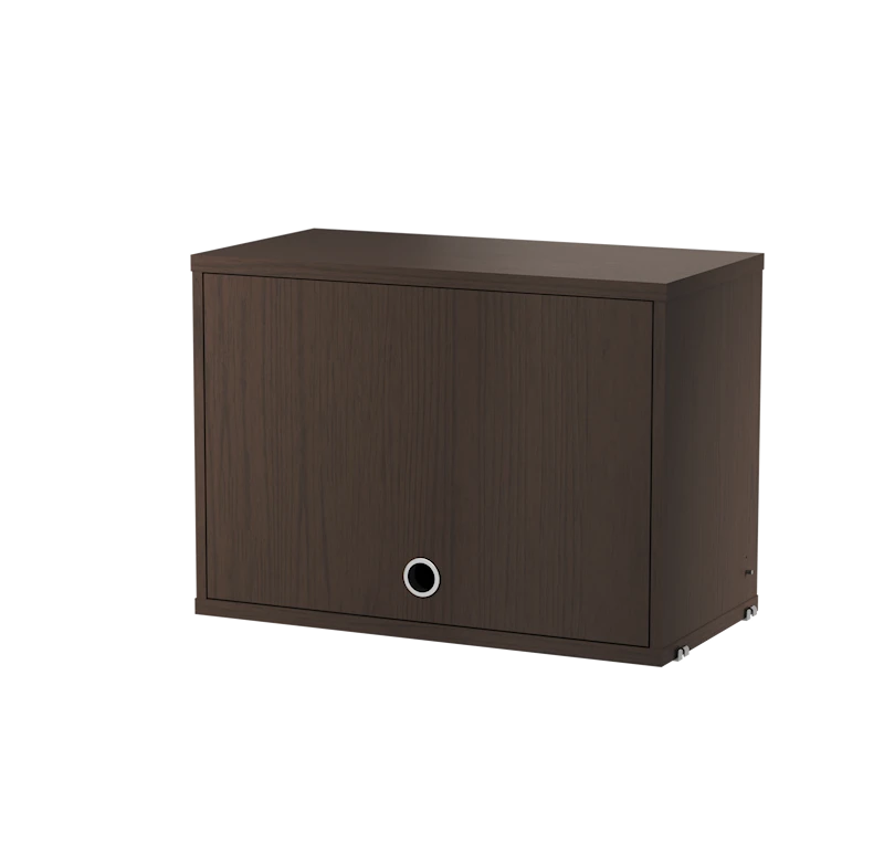 Cabinet with flip door - W58 x D30 x H42, Dark oak