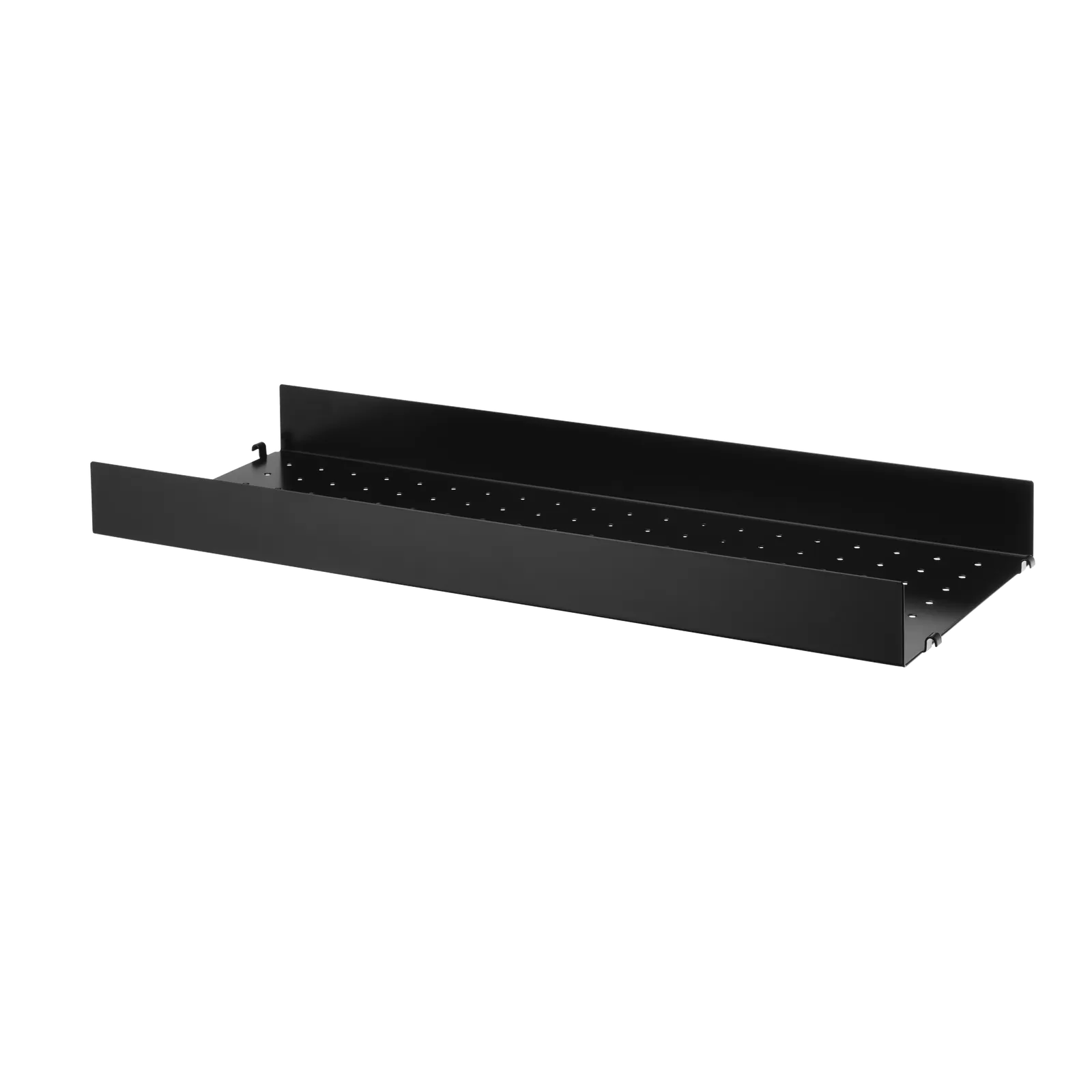 Metal shelf high edge - W78 x D30, Black - image 3